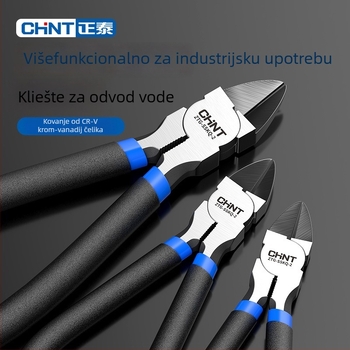 Industrijske dijagonalne kliješta za rezanje žica s offsetnim čeljustima, tanki alat za elektroniku, krom-vanadno čelik, težina 0.091–0.152 kg