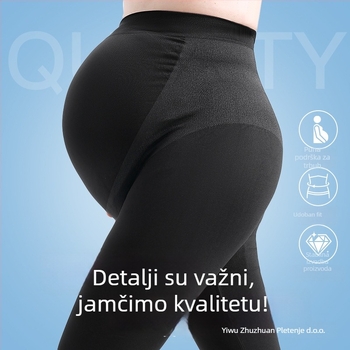 Trudničke legice od najlona i spandeksa, srednje debljine, za cijelu trudnoću, uski kroj