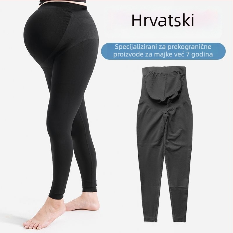 Trudničke legice od najlona i spandeksa, srednje debljine, za cijelu trudnoću, uski kroj