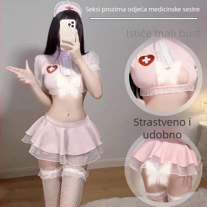 Night Cat Set donjeg rublja za uloge – medicinska sestra, poliester, glavni udio 80–90%