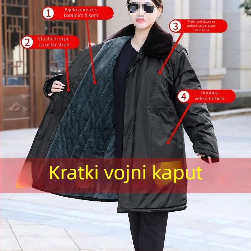 Dugi kaput, korejska verzija, slobodan kroj, corduroy tkanina, glavna tkanina: lan