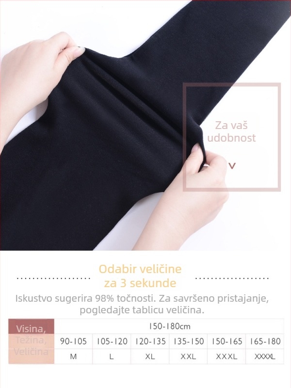 Belaikang trudničke tajice s fleece podstavom, debele, podrška za trbuh, uski kroj, visoka elastičnost, poliester 70–80%