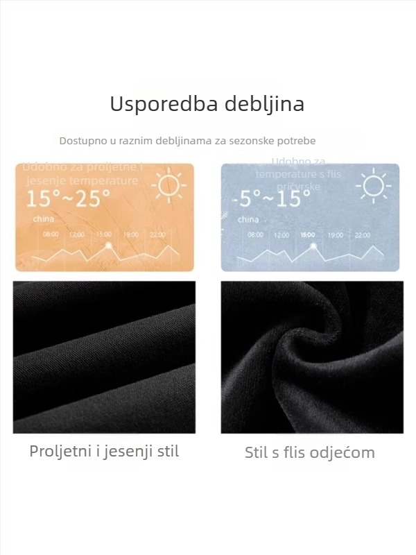 Trudničke hlače od vunene mješavine, dugačke, visok struk, podrška trbuhu, fleec podstava