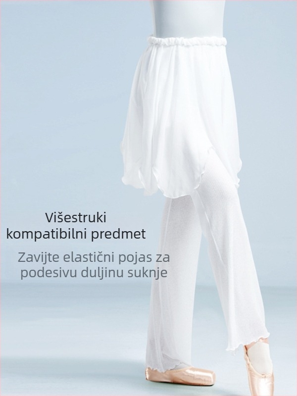 Baletna suknja za žene, slojevita šifon suknja s dizajnom latica, kod YL2534 (materijal: kemijska vlakna smjesa; sastav: poliester; sadržaj: 100%)