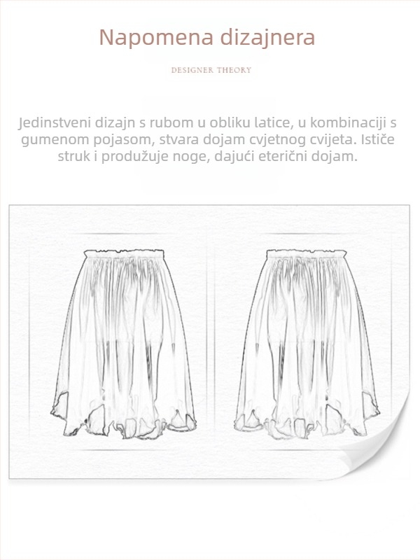 Baletna suknja za žene, slojevita šifon suknja s dizajnom latica, kod YL2534 (materijal: kemijska vlakna smjesa; sastav: poliester; sadržaj: 100%)