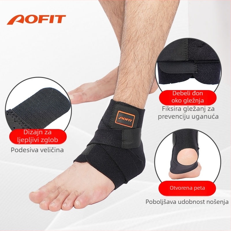 Zaštita gležnja za košarku - najlon podrška gležnju i stopalu, zaštita od uganuća