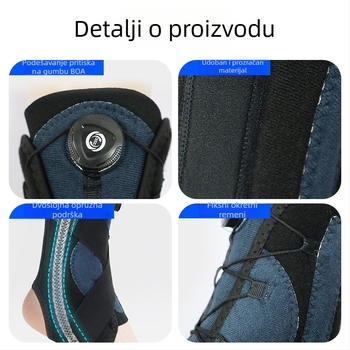 Potpora za gležanj – medicinske kvalitete, podesivi kompresijski tlak, pogodna za košarku i trčanje, poliestersko vlakno (medicinske kvalitete; podesivi kompresijski tlak; pogodna za košarku i trčanje; poliestersko vlakno)