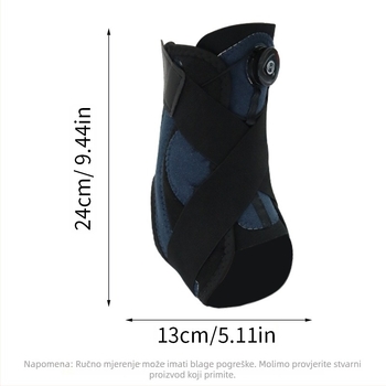 Potpora za gležanj – medicinske kvalitete, podesivi kompresijski tlak, pogodna za košarku i trčanje, poliestersko vlakno (medicinske kvalitete; podesivi kompresijski tlak; pogodna za košarku i trčanje; poliestersko vlakno)