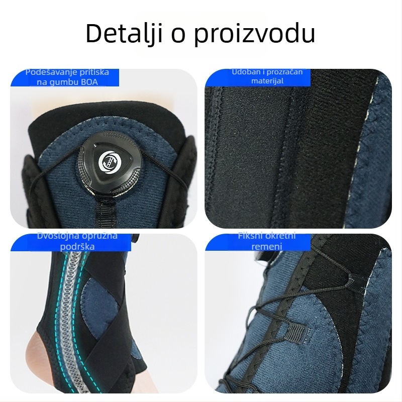 Potpora za gležanj – medicinske kvalitete, podesivi kompresijski tlak, pogodna za košarku i trčanje, poliestersko vlakno (medicinske kvalitete; podesivi kompresijski tlak; pogodna za košarku i trčanje; poliestersko vlakno)