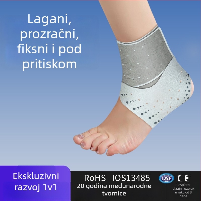 Potpora gležnja za košarku s perforiranim prozračnim dizajnom – poliester vlakno (Brand Banbanli; Šifra proizvoda: 0907; Materijal: Poliester; Sport: Košarka; Zaštita: Gležanj)