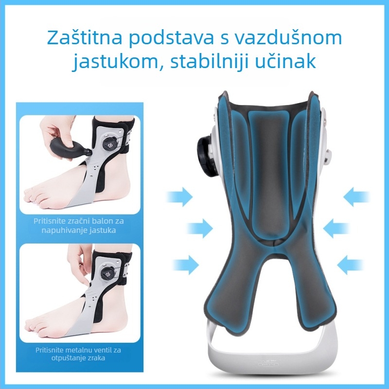 Zaštita gležnja s airbagom, universalna prilagodba, prilagodljiva podrška, plastično tijelo, marka Aulex/Ares