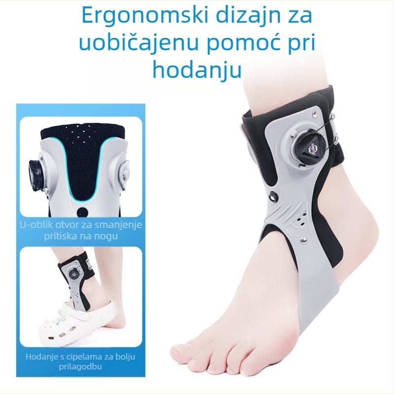 Zaštita gležnja s airbagom, universalna prilagodba, prilagodljiva podrška, plastično tijelo, marka Aulex/Ares