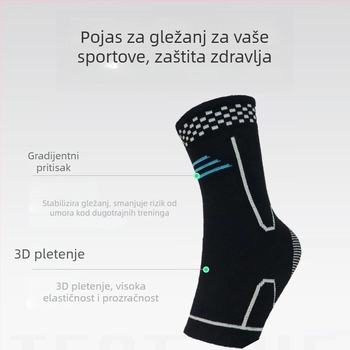 Ortaza gležnja – najlon, fiksna kompresija, protiv uganuća, za košarku