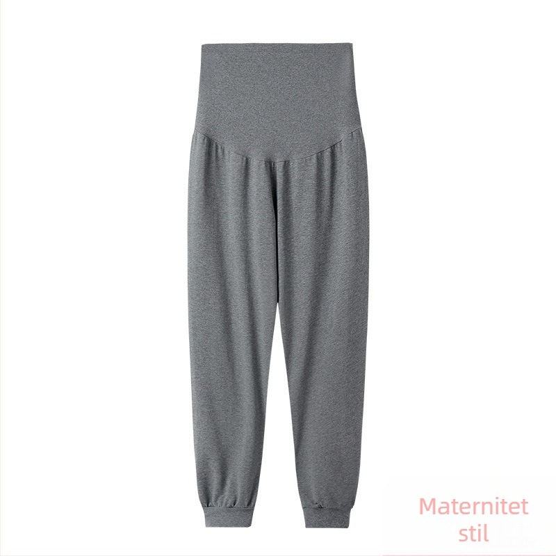 Trudničke hlače za jesen-zimu, visokim strukom, dugački kroj, od poliestera i spandeksa, pogodne za kućnu upotrebu, sport i svakodnevno nošenje.
