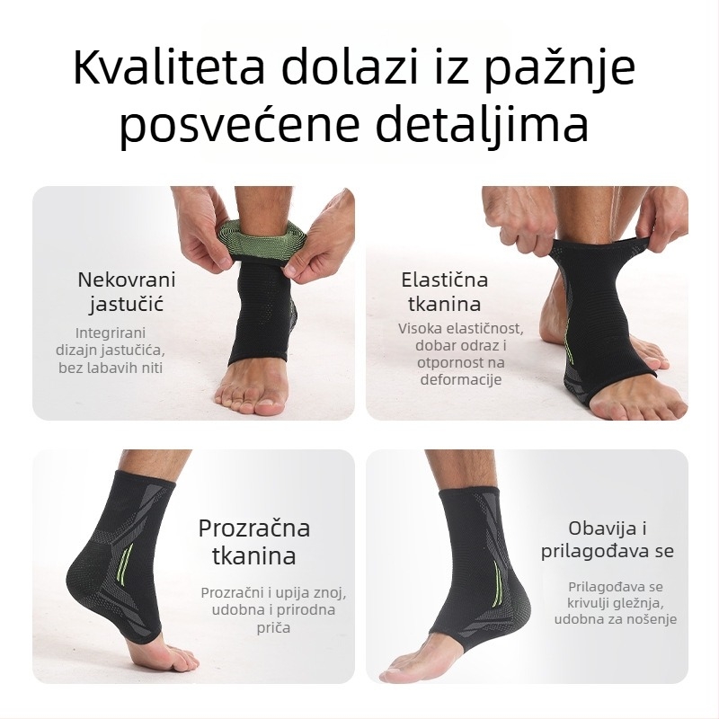 Pleteni elastični gležni štitnik – podrška za sport, trčanje, skakanje konopcem i fitness