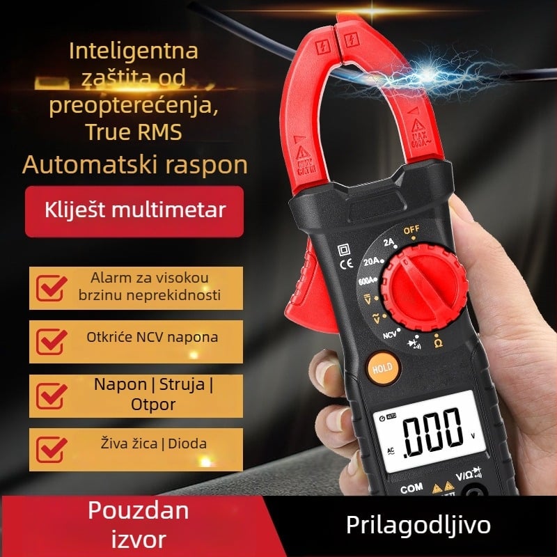 Digitalni kleštni mjerač 3266L, automatski raspon, višenamjenski, zaslon 1999 vrijednosti