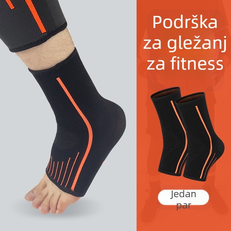 Gležnjača za košarku i trčanje, poliester vlakno, zaštita zgloba, stabilizacija gležnja