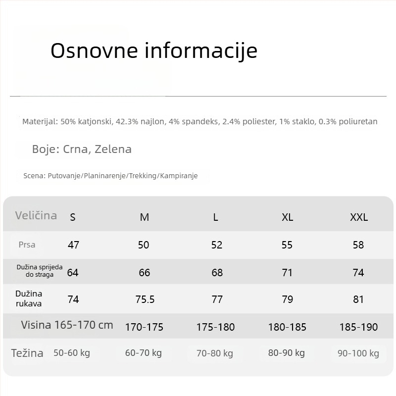 Muška majica s reflektirajućom niti – dugi rukav, okrugli izrez, brzo suši, prozračna, antibakterijska, slim fit