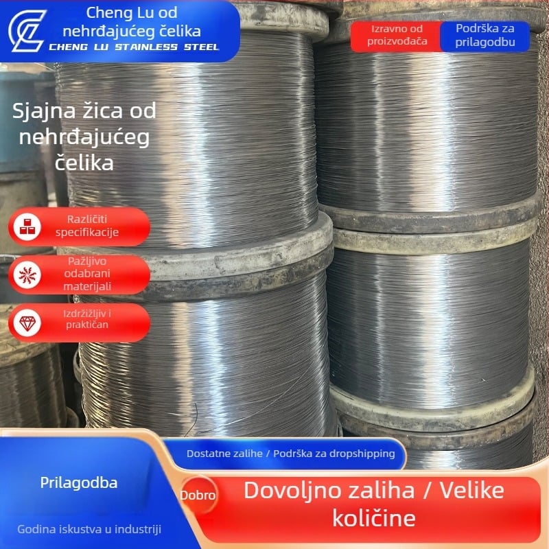 304 nehrđajući čelik, meka žica, sjajna površina, prilagodljivo, nije obrađivo