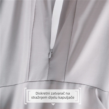 Duga vanjska windbreaker jakna s kapuljom, od najlona, UV zaštita UPF50+, brzo suši i prozračna