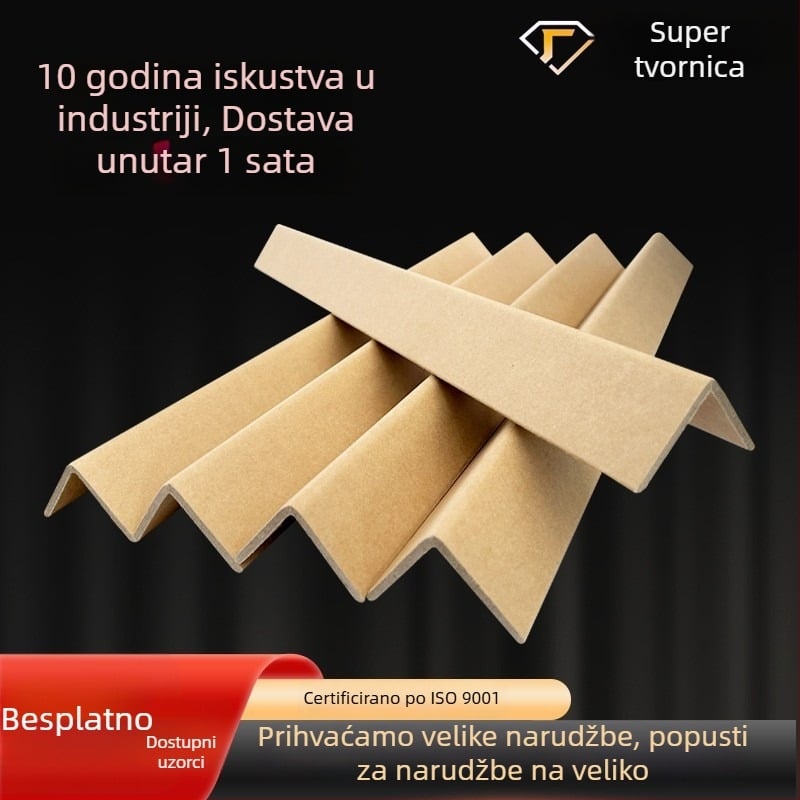 L-oblik zaštitni papirnati kut, materijal: kraft papir + gaz papir, proces: zaštita kuta papirom, marka Brown Shuo, porijeklo: Shandong Zibo