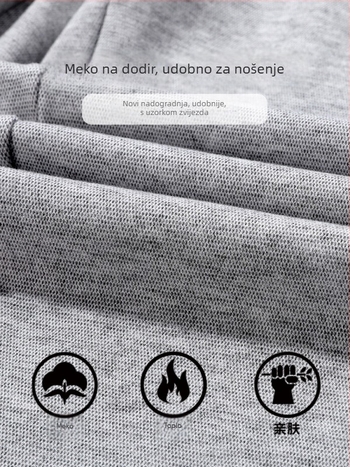 Trudničke dugačke hlače s flis podstavom, debeli topli poliester (70–80%), visoki struk, opušten kroj