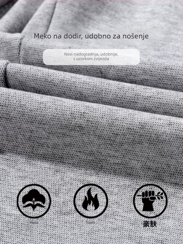 Trudničke dugačke hlače s flis podstavom, debeli topli poliester (70–80%), visoki struk, opušten kroj