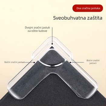 Protukolizijski zaštitni kutni jastuk za prozore s unutarnjim otvaranjem, aluminijski okvir Broken-Bridge, pravokutni kut, mekani zaštitni jastučić, 1 kom