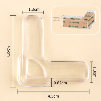 Protukolizijski zaštitni kutni jastuk za prozore s unutarnjim otvaranjem, aluminijski okvir Broken-Bridge, pravokutni kut, mekani zaštitni jastučić, 1 kom