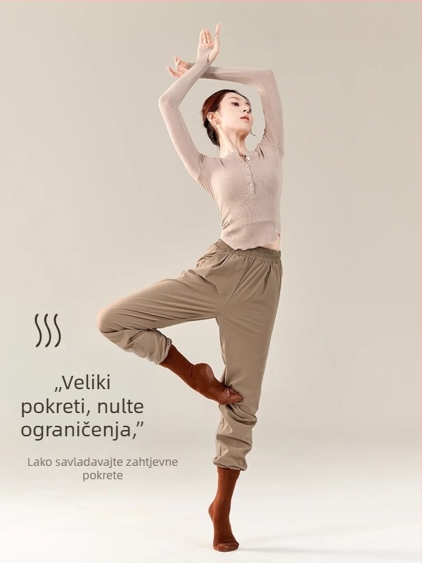 Moderne plesne hlače, sportska odjeća, 100% poliester, podstava poliester, pogodno za scenske nastupe, drama i latino ples
