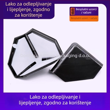 Tri u jednoj kartonsko-plastičnoj zaštiti kutova sa ljepilom na stražnjoj strani, bez trake, za prijevoz robe