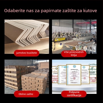 L-tip zaštitnik kuta od papira, Kraft papir, tehnologija papira za kut, Brown Shuo logo otisnut