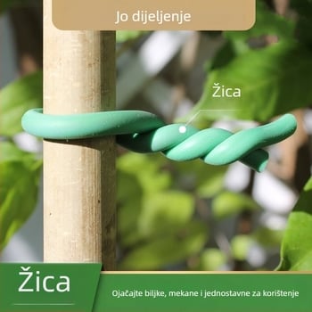 Žica u spiralnom obliku s plastičnim premazom za podršku biljaka i DIY vezanje