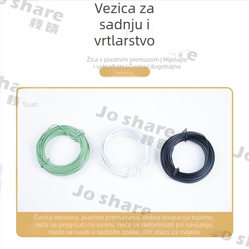 Žica u spiralnom obliku s plastičnim premazom za podršku biljaka i DIY vezanje