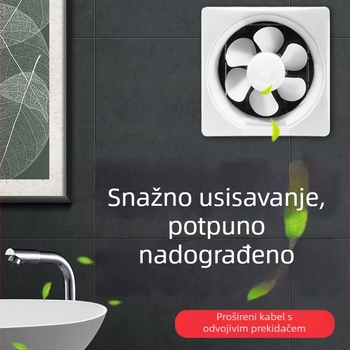 Ventilator za prozor s lamelama – 230x230 mm, 220V, 50Hz, Viseći način ugradnje