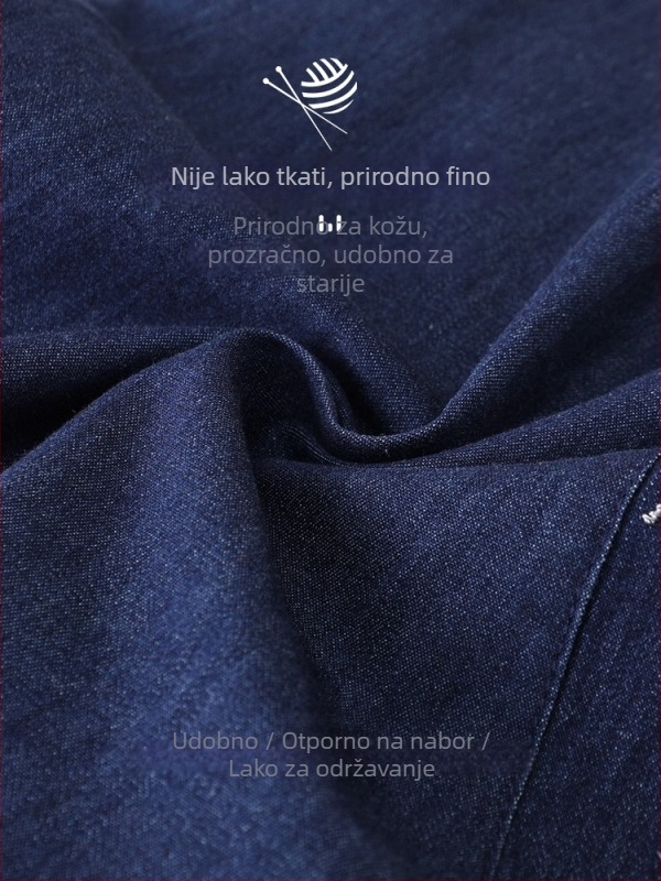 Ženske hlače za jesen za srednju i stariju dobnu skupinu, širokog kroja, pamuk-mješavina, blaga elastičnost, duljina 9/10, izšivanje