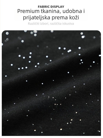 Majica kratkih rukava s all-over printom zvjezdano neba po cijeloj površini, udoban slobodan kroj, okrugli izrez, kratke rukave, poliester