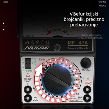 MF47A mehanički analogni multimetar — visoka preciznost, iglični pokazivač, model MF47A