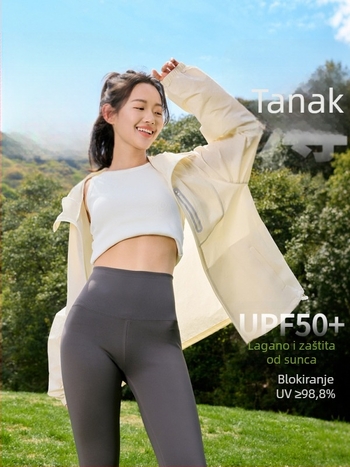 Vanjska windbreaker jakna s kapuljom, UPF50+ UV zaštita, brzo sušenje, prozračna, najlon materijal