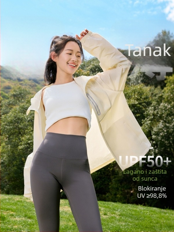 Vanjska windbreaker jakna s kapuljom, UPF50+ UV zaštita, brzo sušenje, prozračna, najlon materijal