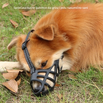 Njuška za psa ZT001 — meka, prozračna TPR, dvostruko pričvršćivanje, otporno na ogrebotine