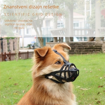 Njuška za psa ZT001 — meka, prozračna TPR, dvostruko pričvršćivanje, otporno na ogrebotine