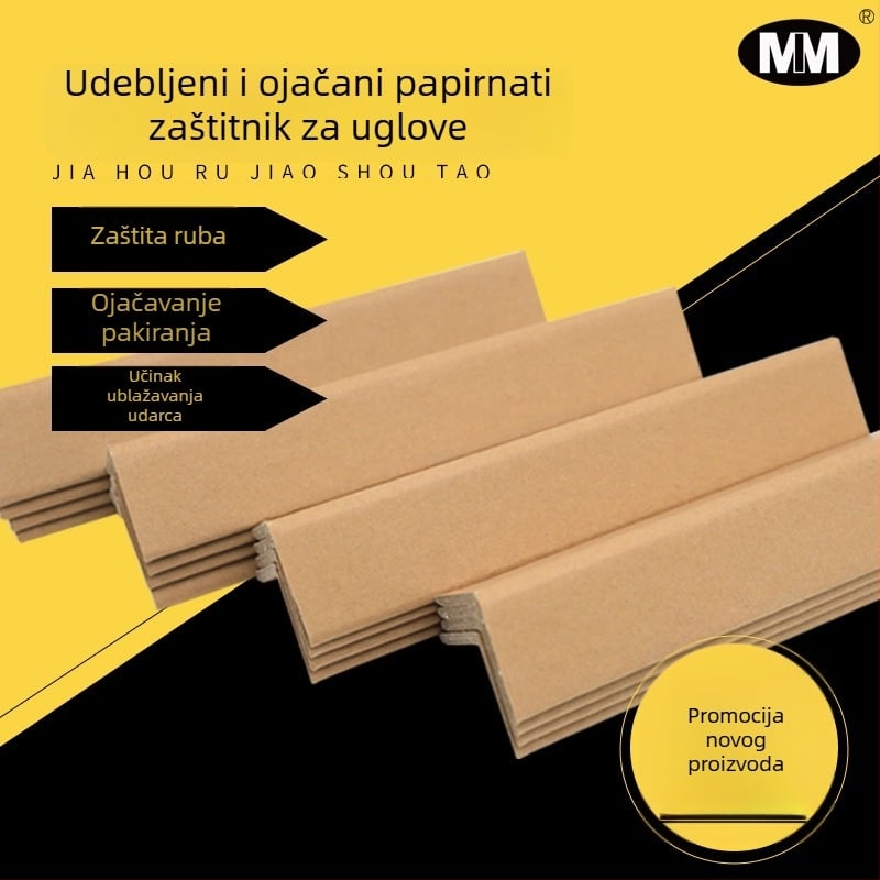 Mengmao L-tip papirni zaštitnik za kut – materijal: kraft papir i papir s vlaknastim cijevima; prilagodba obrade dostupna; ispis logotipa