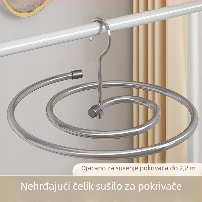 Nehrđajući čelik spiralni kružni sušilac za balkon – moderni stil, sušenje plahta i pokrivača