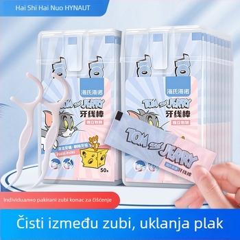 Hainuo štapići za zubnu nit, jednokratni, individualno pakirani, prijenosni, 50 komada