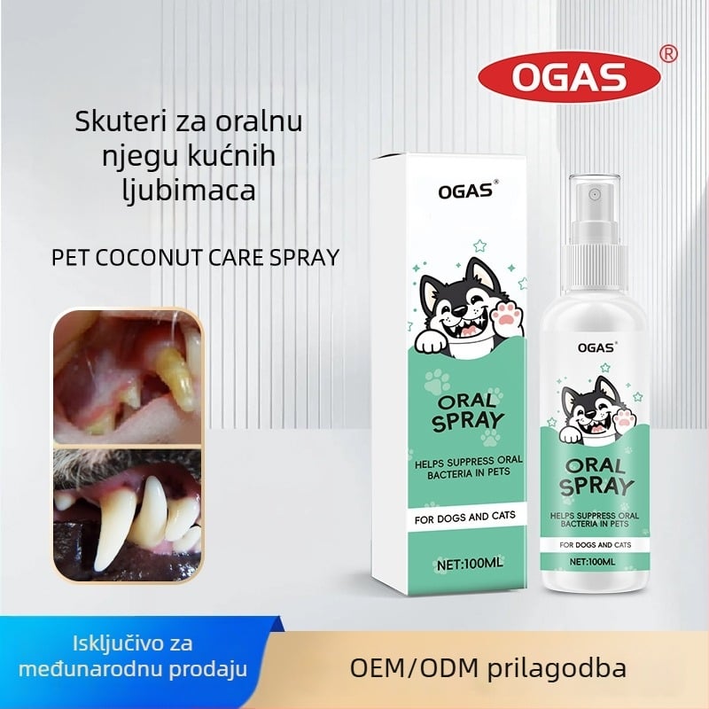 OGAS sprej za usnu šupljinu kućnih ljubimaca — svjež dah, univerzalna upotreba, izvoz preko granice ekskluzivan