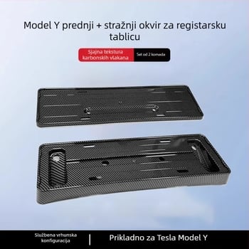 Držač registarske pločice za Tesla Model Y — plastični, puna zaštita, kompatibilan s Model Y