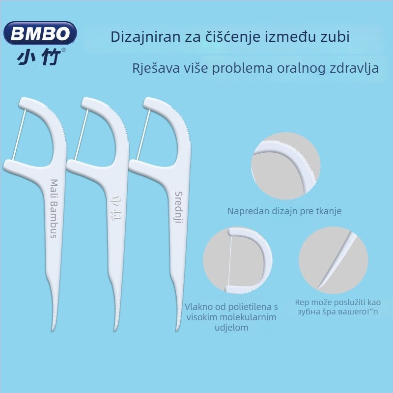 Zubna štapić, srebrne boje, višekratno upotrebljiv, 30–50 kom. u pakiranju, 58 g