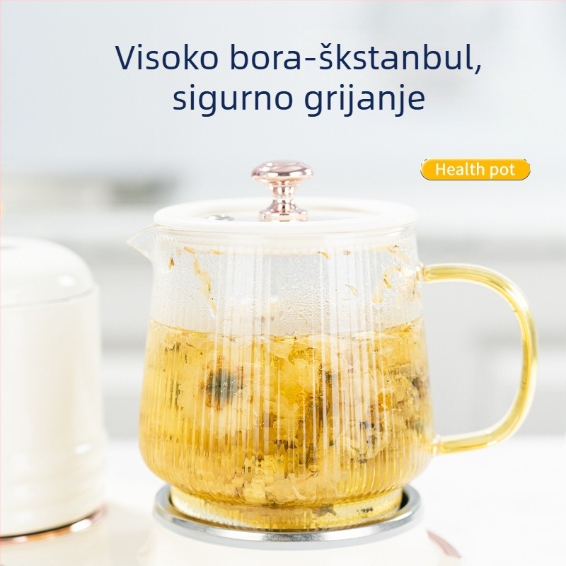 Zdravstvena čajna kanvica s staklenim tijelom, dodirno upravljanje, 220V, 15-360W, 1-2 osobe