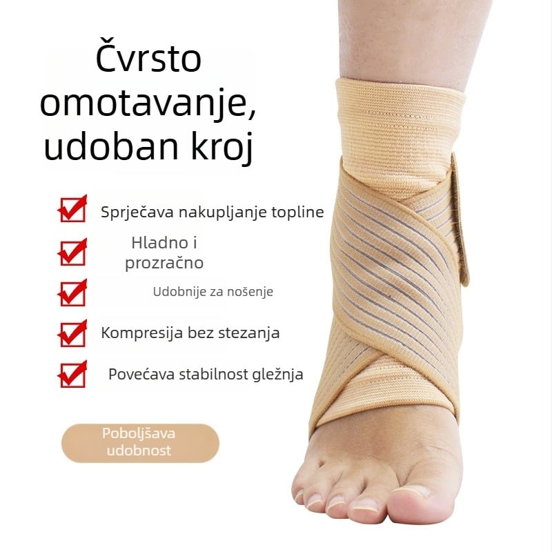 Zaštita gležnja s pletenim remenom – najlon, za košarku, nogomet i badminton